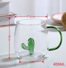 3D Animal Cup Glass Mug High Temperature Water Mug Tea Mug