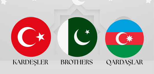 Turkiye Azerbaijan and Pakistan Friendship and Brothers mugs and gift set