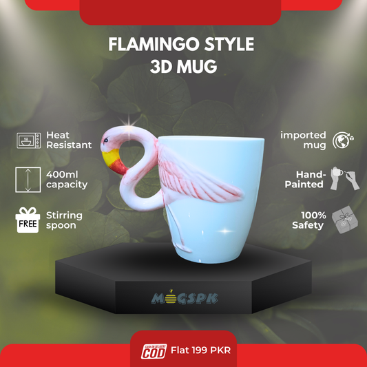 Cute Flamingo Style 3D Ceramic Mug